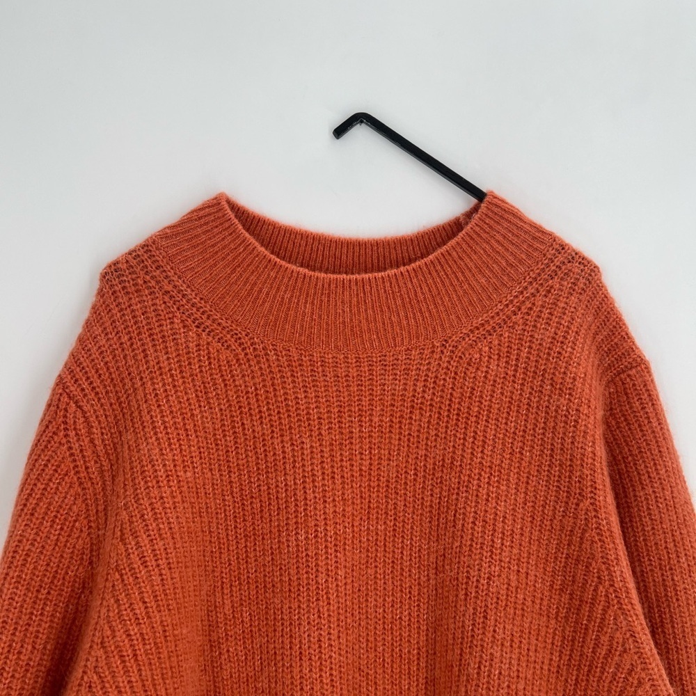 Cos Alpaca Wool Blend Mock Neck Soft Knitted Top Back Keyhole Sweater - Picture 2 of 8